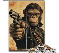 Puzzles pour Adolescents Tir de Gorille, Aidez Le Cerveau à exercer des Jouets addictifs pour cultiver la Patience Décoration Murale 70x100cm