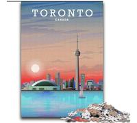 Puzzles pour Adolescents Toronto Ontario Voyage Art, Jouets Jeux éducatifs Soulagement du Stress Renforcer l'amour Entre Les Couples 75x100cm