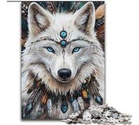 Puzzles pour Adolescents Totem du Loup, Jouets de Divertissement Familial, Jeu éducatif pour Anniversaire, Noël pour Les 14 Ans et Plus (Taille 50x75cm)
