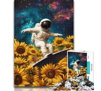 Puzzles pour Adolescents Tournesol Astronaute 1000 pièces Puzzles pour Adultes et Adolescents, décoration Murale Cadeaux d'anniversaire et de Noël Uniques Convient pour Et 14 50x75cm