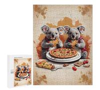 Puzzles pour Adolescents Twin Koalas Eating Pizza Puzzles pour Adultes Jeu Manuel Cadeau d'anniversaire Cadeau d'anniversaire, Cadeaux, 500 PCS