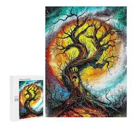 Puzzles pour Adolescents Twisted Enchanted Tree Gothic Fantasy Art Puzzle pour Adultes Jeux en Famille Une Œuvre d'art Interaction Parent-Enfant 500 PCS