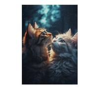 Puzzles pour Adolescents Two Cute Cat Puzzles pour Adultes Jeu Manuel Décoration Intérieure Est Idéal comme Cadeau 38x26cm/1000pcs