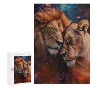 Puzzles pour Adolescents Two Lions in Love Puzzles pour Adultes Jeu Manuel Cadeau d'anniversaire Cadeau d'anniversaire, Cadeaux, 300 PCS