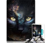 Puzzles pour Adolescents Univers Animalier Chat Noir 1 000 pièces Jouet éducatif et décompressant idéal pour Un Anniversaire ou comme Cadeau (26x38cm)