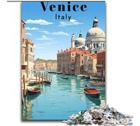 Puzzles pour Adolescents Venise Italie Voyage, Jouets de Divertissement Familial, idéal comme Cadeau pour Toute la Famille pour 14+ 26x38cm