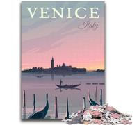 Puzzles pour Adolescents Venise Jeu Stimulant et Jeu Familial Décoration Murale Cadeaux d'anniversaire et de Noël Uniques (Taille 50x75cm)