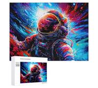 Puzzles pour Adolescents Vibrant Astronaut in Space -1 Puzzles pour Adultes Jeux De Détente Cadeaux pour Femmes Idéal comme Cadeau pour Toute La Famille 500 PCS