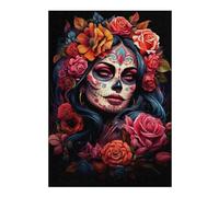 Puzzles pour Adolescents Vibrant Dia De Muertos Puzzle pour Adultes, Jouet Anti-Stress, Cadeau d'anniversaire Idéal 38x26cm/1000pcs