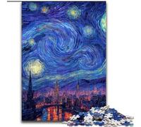 Puzzles pour Adolescents Ville sous Le Ciel Nocturne, à partir de 14 Ans Chaque pièce est Unique Jeu Amusant et Stimulant pour Toute la Famille Bon Cadeau (Taille 26x38cm)