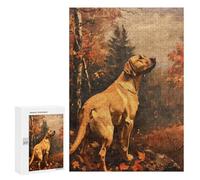 Puzzles pour Adolescents Vintage Labrador Retriever Puzzles pour Adolescents - Décoration Murale - Cadeau Unique pour Anniversaire Et Noël