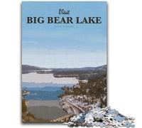 Puzzles pour Adolescents Visit Big Bear Lake 1 000 pièces, Jouet éducatif et éducatif, idéal comme Cadeau pour Toute la Famille (50x75cm)
