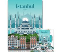 Puzzles pour Adolescents Visitant la Turquie, 1 000 pièces, pour Adultes et Adolescents, Jouets éducatifs, décoration d'intérieur Unique et Cadeaux, 26x38cm