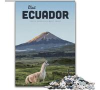 Puzzles pour Adolescents Visitant l'Équateur, Difficiles et stimulants, avec des pièces entièrement imbriquées de Formes aléatoires 50x75cm