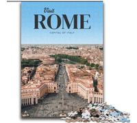 Puzzles pour Adolescents Visitant Rome, Jouets éducatifs et Anti-Stress pour renforcer l'amour Entre Couples 75x100cm
