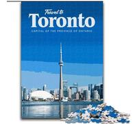 Puzzles pour Adolescents Visitant Toronto, Analyse et logique avec des pièces de Formes aléatoires entièrement emboîtables pour Les Enfants de 14 Ans et Plus 50x75cm
