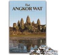 Puzzles pour Adolescents « Visitez Angkor Wat », Jeux éducatifs, décoration d'intérieur, Cadeau d'anniversaire, Art Mural, 2000 pièces (70x100cm)
