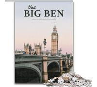 Puzzles pour Adolescents Visitez Big Ben pour et à partir de 14 Ans Jouez aux Jouets Car C'est idéal comme Cadeau pour Toute la Famille (50x75cm) 1000 pièces