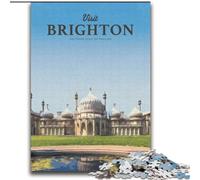Puzzles pour Adolescents Visitez Brighton, Analyse et logique avec des pièces entièrement emboîtables de Formes aléatoires pour et jusqu'à 14 Ans 75x100cm