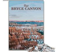 Puzzles pour Adolescents Visitez Bryce Canyon, Difficiles et stimulants avec des pièces entièrement imbriquées de Formes aléatoires 50x75cm