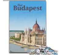 Puzzles pour Adolescents Visitez Budapest, adaptés aux 14 Ans et Plus Jeux éducatifs à Domicile Jouets à Faire soi-même Illustration Cadeau 26x38cm