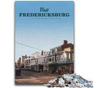 Puzzles pour Adolescents Visitez Fredericksburg Convient aux 14 Ans et Plus Jeu de Jouets intellectuels Jeu éducatif pour Anniversaire et Noël (Taille 38x52cm)