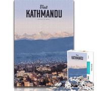 Puzzles pour Adolescents : Visitez Katmandou, défi d'intelligence cérébrale, Jouets addictifs, Cadeau d'anniversaire, décoration Murale (38 x 26 cm)