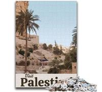 Puzzles pour Adolescents visitez la Palestine, Jeu Stimulant et Jeu Familial, décoration Murale, Cadeaux d'anniversaire et de Noël Uniques (Taille 38x26cm)