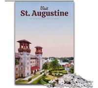 Puzzles pour Adolescents : Visitez Saint Augustin, Casse-tête pour décoration Murale, Cadeaux d'anniversaire et de Noël Uniques pour Les 14 Ans (26 x 38 cm)