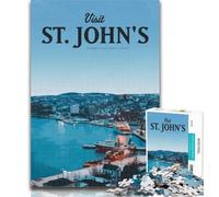 Puzzles pour Adolescents Visitez St Johns Puzzles pour Adultes 1000 pièces, Jouets éducatifs Anti-Stress Superbes Cadeaux et Jouets 26x38cm