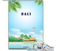 Puzzles pour Adolescents Voyage à Bali, Indonésie, Convient aux 14 Ans et Plus Jeux éducatifs à Domicile Jouets de Bricolage Illustration Cadeau 50x75cm