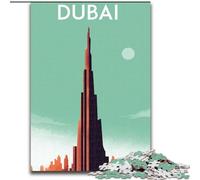 Puzzles pour Adolescents, Voyage à Dubaï, Émirats Arabes Unis, Anti-Stress, défi Difficile, Cadeaux du Père Noël Secret pour Les 14 Ans et Plus, 50x75cm