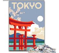 Puzzles pour Adolescents, Voyage à Tokyo, Japon, Art, à partir de 14 Ans, Jeux éducatifs, Jouets à Faire soi-même, œuvres d'art, Cadeau, 26x38cm
