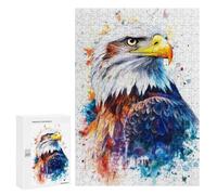Puzzles pour Adolescents Watercolor Bald Eagle Puzzles pour Adolescents - Décoration Murale - Cadeau Unique pour Anniversaire Et Noël