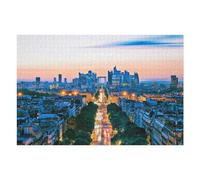 Puzzles pour Adolescents West Paris Sunset Puzzle pour Adultes - Jeu Manuel - Découpe De Précision - Idéal pour Un Anniversaire Ou Noël 1000pcs(75x50cm)