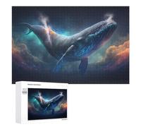 Puzzles pour Adolescents Whale in Cosmic Ocean Puzzles pour Adultes Jouets Anti-Stress Vacances À La Maison Passer Le Temps Interaction Parent-Enfant 1000 PCS