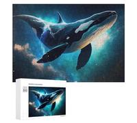 Puzzles pour Adolescents Whale in Cosmic Ocean Puzzles pour Adultes Jouets Anti-Stress Vacances À La Maison Passer Le Temps Interaction Parent-Enfant 300 PCS