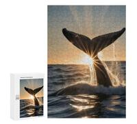 Puzzles pour Adolescents Whale Tail Puzzles pour Adultes Jeux Relaxants Qui Améliorent La Mémoire Cadeaux Uniques pour Un Anniversaire Et Noël 300 PCS