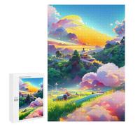 Puzzles pour Adolescents Whimsical Sunset Landscape -1 Puzzles pour Adultes Jeux De Détente Cadeaux pour Femmes Idéal comme Cadeau pour Toute La Famille 1000 PCS