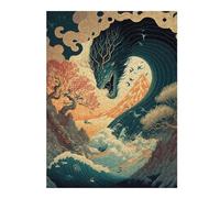 Puzzles pour Adolescents Whispering Waves of The Unknown Jeux Relaxants, Amusants Et Humoristiques - Cadeau d'anniversaire, Cadeaux, 52x38cm/1000pcs