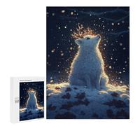 Puzzles pour Adolescents White Deer in Snow Puzzles pour Adultes Jeu Manuel Cadeau d'anniversaire Cadeau d'anniversaire, Cadeaux, 500 PCS