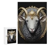 Puzzles pour Adolescents White Sheep Golden Art Puzzle pour Adultes, Décoration Murale, Œuvre d'art, Cadeau d'anniversaire, Cadeaux, 300 PCS