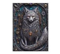 Puzzles pour Adolescents White Steampunk Fox Puzzle Familial - Améliore La Mémoire - Cadeau d'anniversaire Et Cadeau Unique 52x38cm/1000pcs
