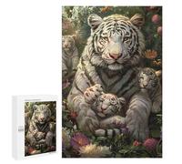 Puzzles pour Adolescents White Tiger Family in Jungle Casse-tête pour Adolescents : Analyse Et Logique, Difficile Et Stimulant, Idéal comme Cadeau 1000 PCS