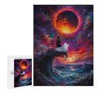 Puzzles pour Adolescents Witch Cat and Ghost Puzzles pour Adolescents - Décoration Murale - Cadeau Unique pour Anniversaire Et Noël