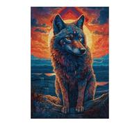 Puzzles pour Adolescents Wolf 4 Puzzles pour Adultes, Jeu Familial, Course De Vitesse Manuelle, Cadeaux d'anniversaire Uniques 38x26cm/1000pcs
