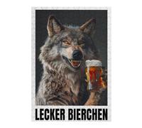 Puzzles pour Adolescents Wolf Bier Geschenk Puzzle pour Adultes : Jeu Manuel Amusant Et Stimulant, 38x26cm/1000pcs