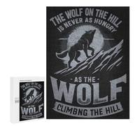 Puzzles pour Adolescents Wolf on The Hill Motivational Quote Puzzles pour Adolescents : Améliorent La Mémoire. Chaque Pièce Est Unique - Idée Cadeau d'anniversaire Unique 500 PCS