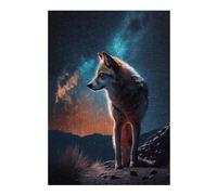 Puzzles pour Adolescents Wolf Under The Milky Way Puzzles pour Adultes - Cadeaux d'anniversaire - Jeu Familial - Convient Aux Personnes De 14 Ans Et Plus