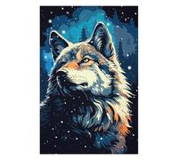 Puzzles pour Adolescents Wolf Winter Snow Pixel Art Puzzles pour Adultes - Jouets Anti-Stress - Décoration Parfaite - Cadeaux d'anniversaire Uniques 75x50cm/1000pcs